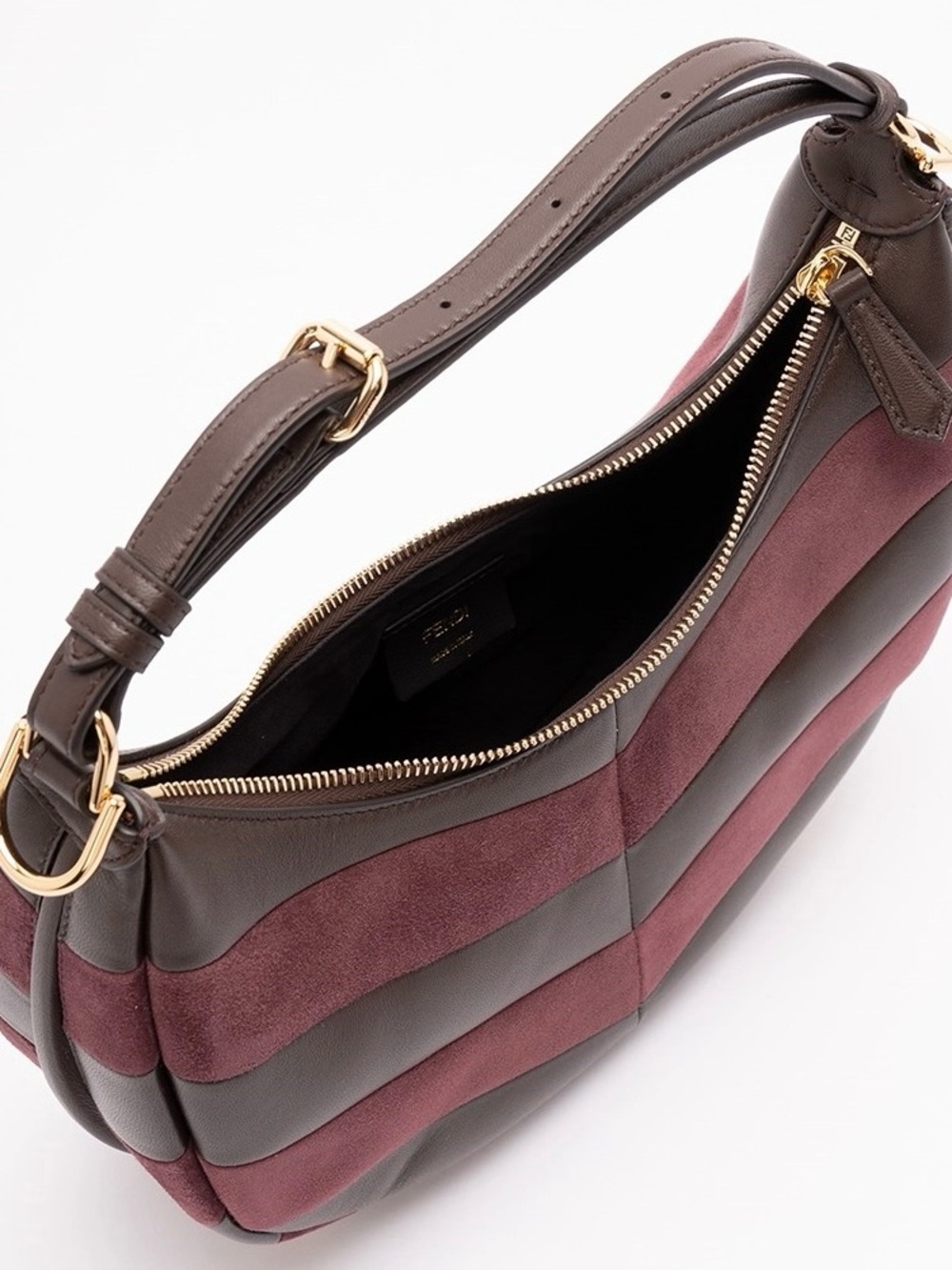 FENDI Fendigraphy chevron pattern hobo shoulder bag - Picture 3 of 6